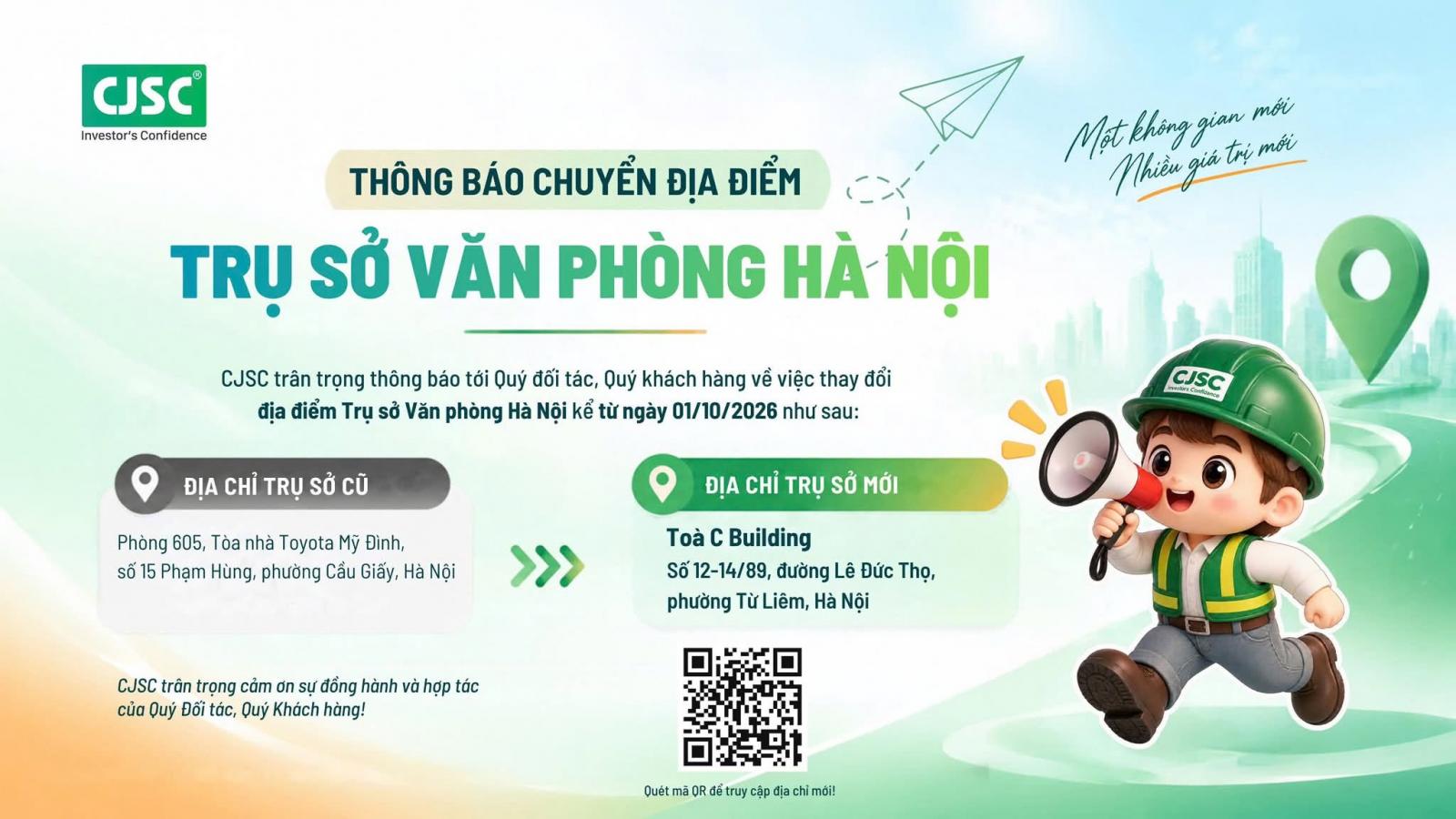 THÔNG BÁO CHUYỂN TRỤ SỞ LÀM VIỆC